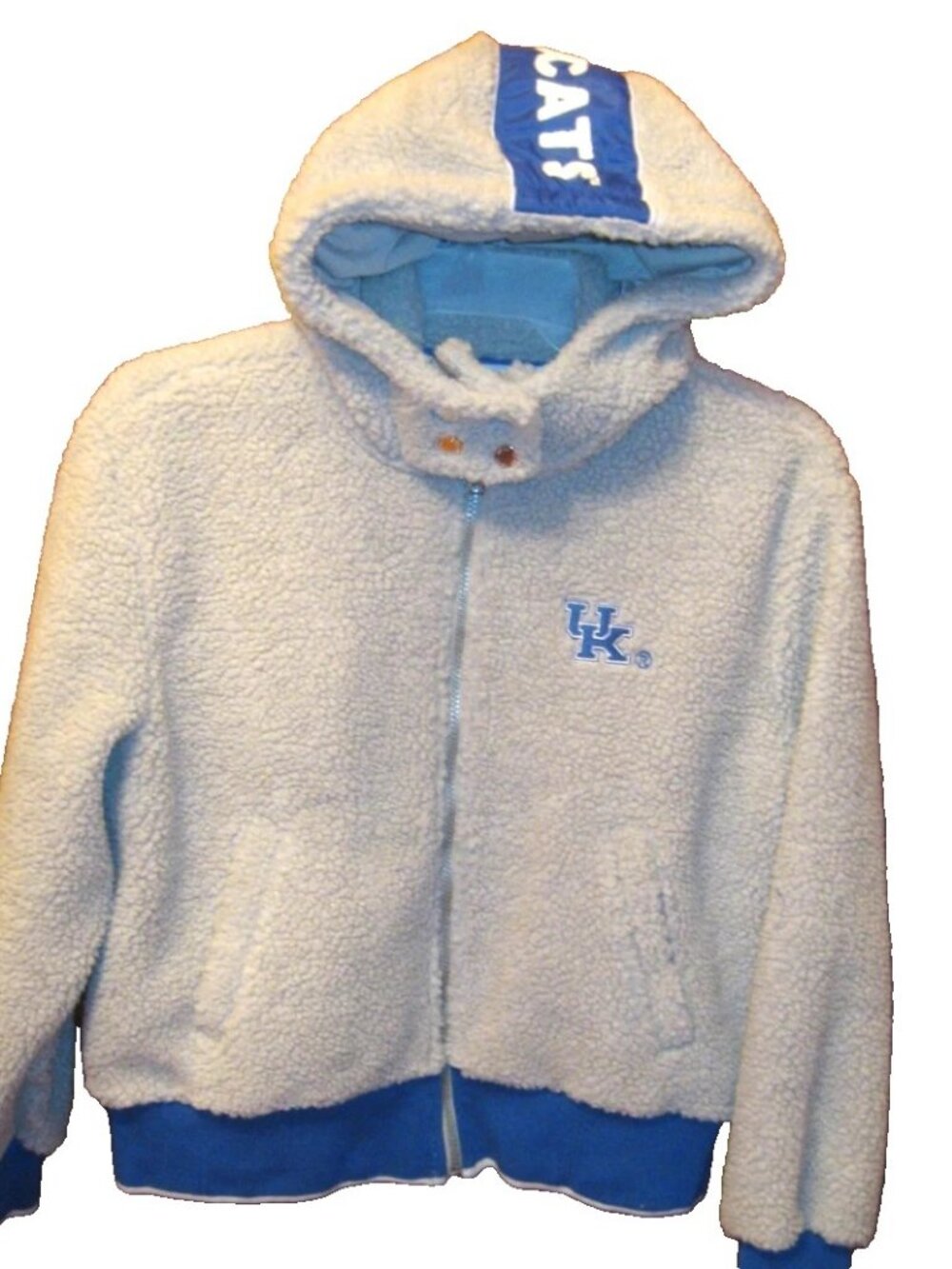 Wear by Erin Andrews Sherpa Jacket with hood Univesity of KY Medium